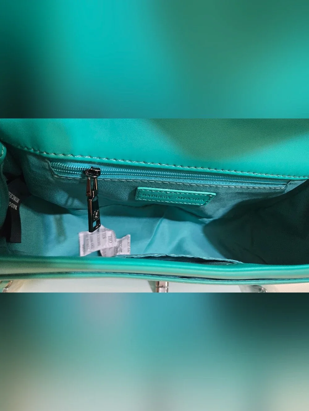 Badgley Mischka Quilted Crossbody Bag in Teal Green